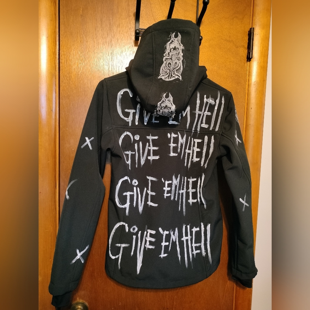 Custom Painted And Lino Printed Jacket